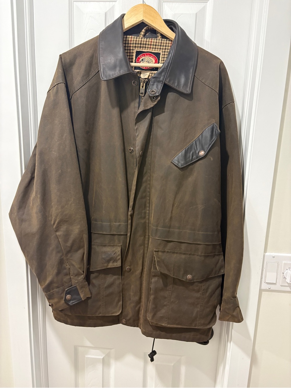 Australian outback Waxed Cotton Field Jacket Large men’s Brown made Canada